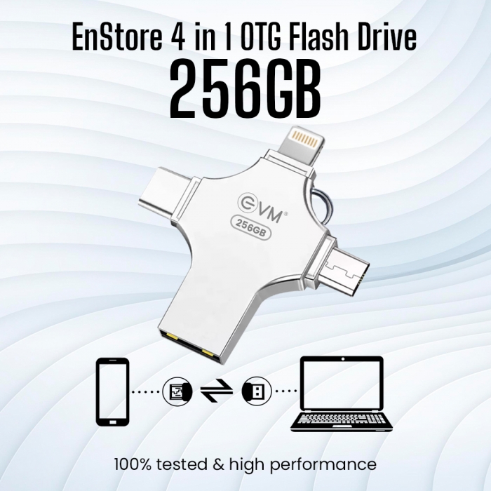 ENSTORE 4 IN 1 OTG FLASHDRIVE 256GB